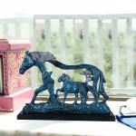 Nantan Fengshui Vastu Galloping Horse Wood Decorative Showpiece (10 x 18 x 12 cm)