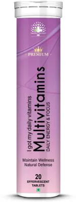 Healthy Nutrition -Just for the Health of it Multivitamins with 21 Essential Vitamins for Energy and Immunity Effervescent- 20 Tablet