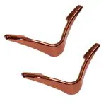 Rawk Zinc V-Shape Copper Knob for Cabinets,Drawers and Cupboards | Fancy knobs for drawers,cabinets and Wardrobe | Cabinets handles for Kitchen Cabinets with Screws (Copper Glossy Finish, Pack of 2)