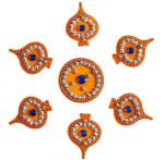 SK Craft Acrylic Navratri Acrylic Rangoli Set (Pack of 7)