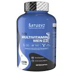 NATURYZ Daily Multivitamin Men 18+ with Highest 60 Nutrients & 11 Performance Blends