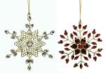Treasure Hunt Multicolor Medium Jewelled Snowflake Christmas Decoration, 10 x 10 x 10 cm (pack of 2)