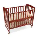 Luvlap Cherry Red C 50 Baby Wooden Cot With Mosquito Net For New Born (0-12 M)