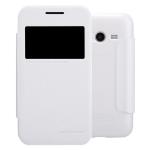 Heartly Samsung Leather White Back Case Cover