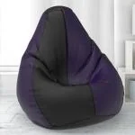 Biggie Bean Bag with Beans Filled - Size : XL - Bean Bag with Beans - Designed by : ScottyTravis London - Color: Black Indigo - Best Bean Bag for Living Room - Pre-filled with Beans - Ready to use