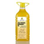 AROGA FOODS Cold Pressed Groundnut Oil | Lakdi ghana Mungfali Ka Tel | Cold Pressed Peanut Oil- 5 Liter
