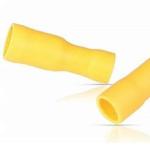 rtsense MPD5+FRD5-156(100 pcs),Fully Insulated Male Female Spade Bullet Wire Connector Electrical Crimp Terminal Wire Connector  (Yellow, Pack of 100)