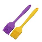 KitchenFest Full Silicone Brush for Kitchen Oil 2 Piece Basting Brush, (Medium Size, Multicolor)
