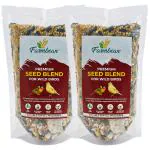 Farmbean Premium Seed Blend of 9 Grains & Nuts, Fortified with Spirulina, Bird Feeder Food Refill for Wild Birds, Indian Parrot, Sparrow, Pigeons, Doves, 900 g