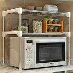 Shiroya Brothers Stainless Steel Space Saver Double Layer Microwave Oven Stand Kitchen Storage