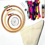 KHUSHA CREATIONS Embroidery Kit/Complete Starter Kit for Beginners/ DIY Embroidery Set
