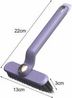 HARVI ENTERPRISE Multi-Function Rotating Crevice Cleaning Brush, Hard Bristle Crevice Cleaning Brush, Long Handle Brush Bathroom Tile Groove Window Gaps Cleaning Brush Tool for Kitchen Bathroom Tiles Door Track