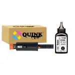 QUINK 103A Black Toner Cartridge + Refill Powder Compatible for HP 1000, 1000a, 1000w, 1200, 1200a, 1200w Printers (103A + Refill Bottle)