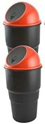 Ridhirakshi Orange Car Mini Trash Bins pack of 2