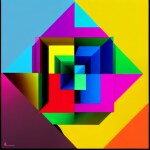 Love Creation A4 Size poster print for creative wall art- colorful-symmetry-8881(Non Sticker)