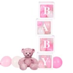 The Party Store Baby Box with Letters White