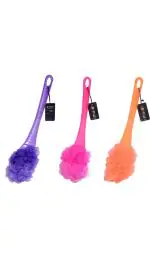 Lonekart Handle Loofah for Bathing Pack of 3 (Multicolour)