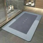 MyHomesWorld Water Absorbing Non-Slip Floor mat for Bathroom Kitchen Bedroom Entrance with Water Proof Washable Rubber mat Carpet Rugs for Shower and Tub Floor (Square)