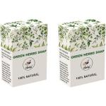 iShilp Green Herbs Soap for Skin Care | Herbal Bath Soap for Men & Women - Pack of 2