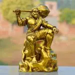 SHRI BALAJI CRAFT hanuman ji idol for car desk board hanuman murti Bajrangbali in Standing Position with Gada Balaji Ki Murti for Home