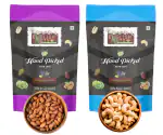 English Nuts 500g Premium Almonds Cashews Combo (250gm Pack of 2) | Badam Kaju Combo