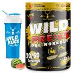 Wild Buck Wild Pre-X3 Hardcore Pre-Workout with Shaker, 255 g