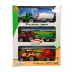 KTRS ENTERPRISE Farmer Set Tractor Toy with Trolley ,Mixer and Water & Milk Tanker Friction Power Tractor Vehicles Toy Set for 3+ Kids, Boys, Children. (3 PCS)(Multicolor)