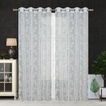 Homefab India 2 Piece Polyester Sheer Door Curtains - 7 feet, White