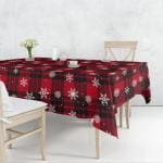 The Purple Tree Christmas Table Cover Cloth For 6 seater Table (Pack of 1, 60x90 inch , Red Check) Water Resistant Table Cover ,Christmas Decoration, Christmas Gift, Christmas theme