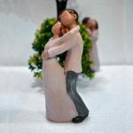 CraftVatika Romantic Love Couple Standing Statue for Valentine Day, Miniatures Couple Gift (Type 3)