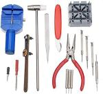 A and S Tools 16pc Watch Repair Tool Kit Band Pin Strap Link Remover Back Opener