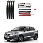 Feelitson Black Car Bumper Protector Safety Guard Single Strip For Baleno New (Pack Of 4)