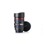 STELITE Plastic Camera Lens Shaped Coffee Mug With Lid, 350ml (Black)