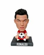 Mapache Bobble Head Carton Head Phone Holder Bracket Car Dashboard Decoration Model Toys (Ronaldo)