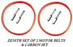 ZENITH Sewing Machine Motor Belt (Nylon) and Carbon Set for Domestic sewiing Machine Motors.