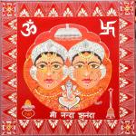 Aipanart_Rakhi Decoration Maa Nanda Sunanda Aipan Painting