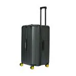 EUME Trunk Check-in Plus Luggage 26 Inch Trolley Bags for Travel | Large Size German Bayer Polycarbonate (PC) 8 SilentRun Wheels Suitcase (Volcanic Grey)