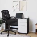 OAKLY Ergonomic Mid Back Mesh Revolving Office Chair Black