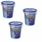 ARISTO Lock & Fresh Plastic Food Storage Container with Lid, 350 ml, Set of 3, Clear