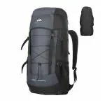 MOUNTILE 50L Travel Backpack for Hiking Trekking Camping, Rucksack with Rain Cover and Laptop Compartment