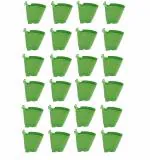 NOVICZ 24 Pcs Vertical Garden Pots and Planter Wall Hanging pots for Plants Green Color