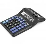 BHARJA Black 970 Standard Function Desktop 12 Digital Dual Screen Double Display Calculator With Pen Holder