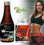 Fasczo Rich Fat Mass Gain Multivitamin/ Weight Gain Capsule & Weight Gain Syrup Combo Weight Gainers/Mass Gainers (200 ml, 30 Capsules, No Flavour)