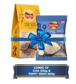 Eatriite Poppy Seeds & Chia Seeds Combo 300g (100g+200g)