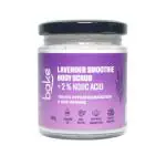 BAKE 2% Kojic Acid Lavender Smoothie Body Scrub For Pigmentation & Strawberry Skin | Tan Removal, Skin Exfoliation & Whitening | For Dark Knees, Elbows & Neck | 150g