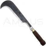 AMINUS Brand Multi Purpose Medium Size High Tempered Iron Steel Kitchen Knives Full Tang Knife Traditional Handmade Bill Hook / Felling (8 inch Blade) Wooden Handle Kerala Chettan Vakathi