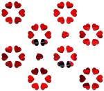 Bikri Kendra - Heart 50 Red - 3D Acrylic Mirror Wall Stickers - B07DNGQSYZ