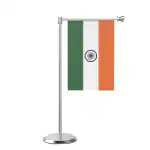 The Flag Company L Shape Table India Table Flag With Stainless Steel Base And Pole