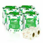 Imvelo Green Your Hygiene 3-PLY Premium Printed Toilet Paper Roll | 4 Rolls (250 Pulls Each Roll) | OBA-Free | Ecofriendly & 100% Bio-degradable | Extra Soft & Highly Absorbent | Easy to use | Flushable Toilet Tissue