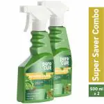 PureCult Bathroom Cleaner spray for Tiles & Shower Glass Cubicle| Removes Hardwater Stains & Limescales| Sweet Orange and Lemon Essential Oils Combo (500 ML x 2)